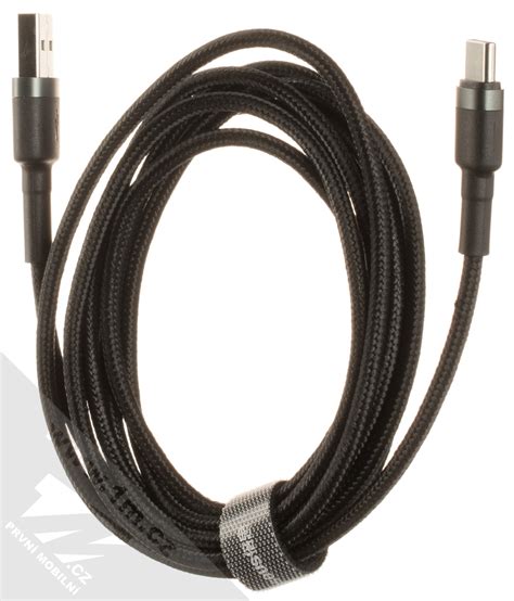 Baseus Cafule Cable Opletený Usb Kabel Délky 2 Metry S Usb Type C Konektorem Catklf Cg1 šedá