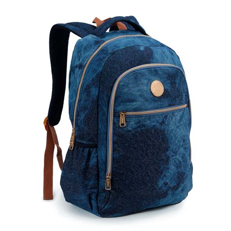 MOCHILA 18 JEANS E GLITTER NAVY TIE DYE Seanite Mochilas Malas E