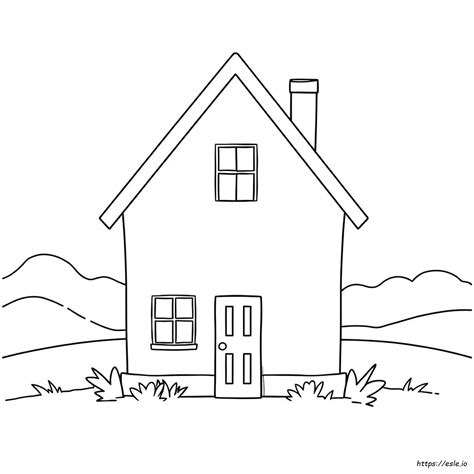 Contorno De Casinha Para Colorir - Contorno De Casa Para Colorir