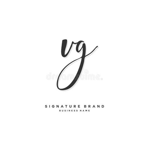 V G Vg Initial Letter Handwriting And Signature Logo Concept Design