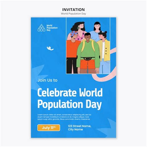 Premium PSD World Population Day Template Design