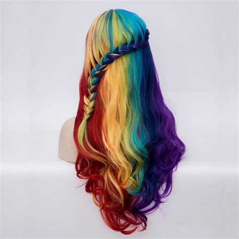 Rainbow Wig - Etsy