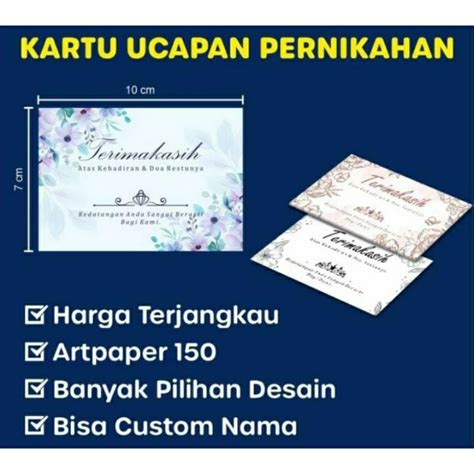 jual kartu ucapan terima kasih shopee indonesia