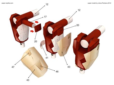 Iron Man Mark VII Paper Model Part 2