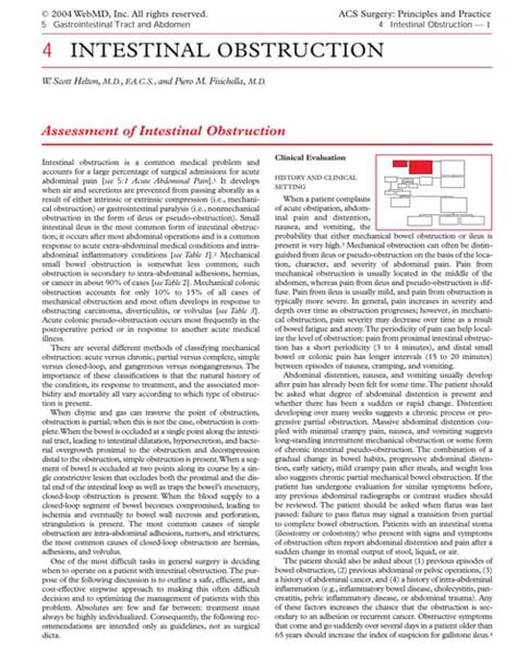 Intestinal Obstruction