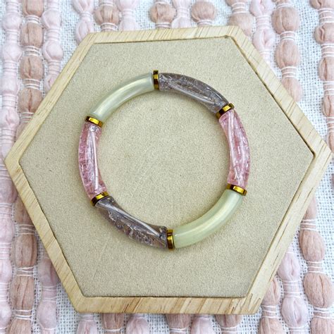 Diy Pakket Tube Armbandje Roze Nude Fris Kralen En Sieraden