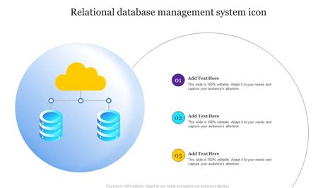 Relational Database Management System Icon PPT Template