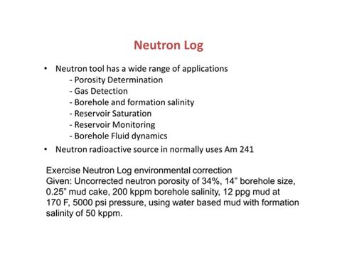 Basic Well Logging Design Ppt