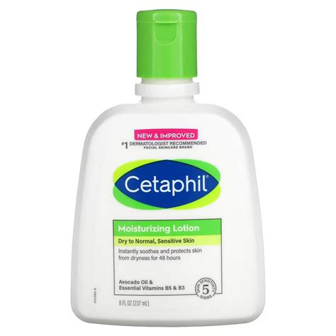 Cetaphil Moisturizing Lotion For Dry To Normal Sensitive Skin Avocado Oil 8 Oz