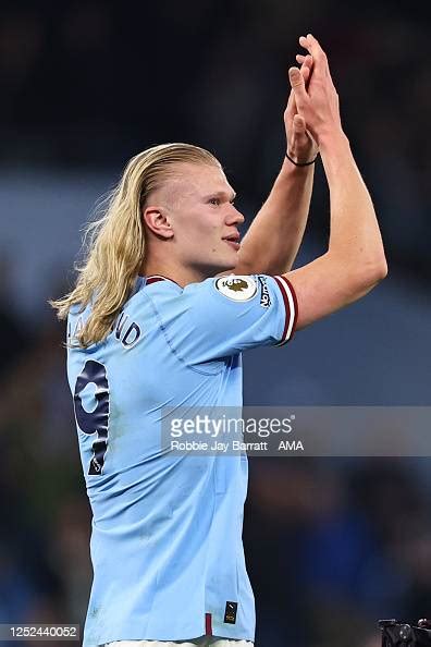 Erling Haaland Of Manchester City With His Hair Down During The News