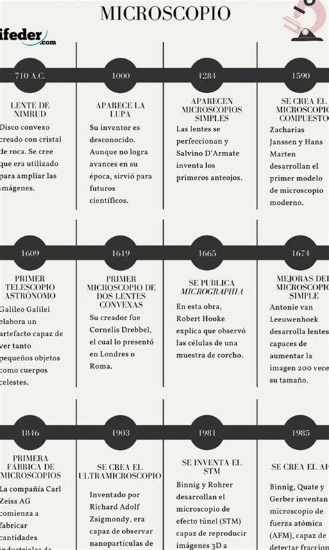 Línea Del Tiempo De La Evolución Del Microscopio Descubre Su Historia