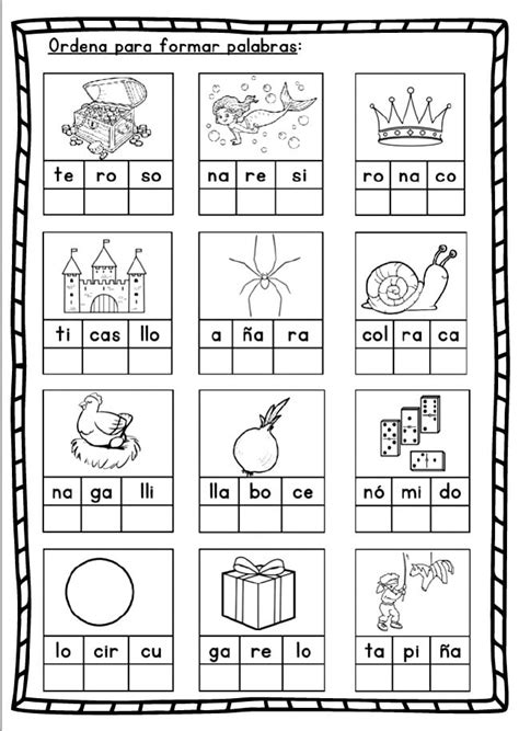 Fichas Ordenar S Labas Para Educaci N Infantil Y Primaria Mundo