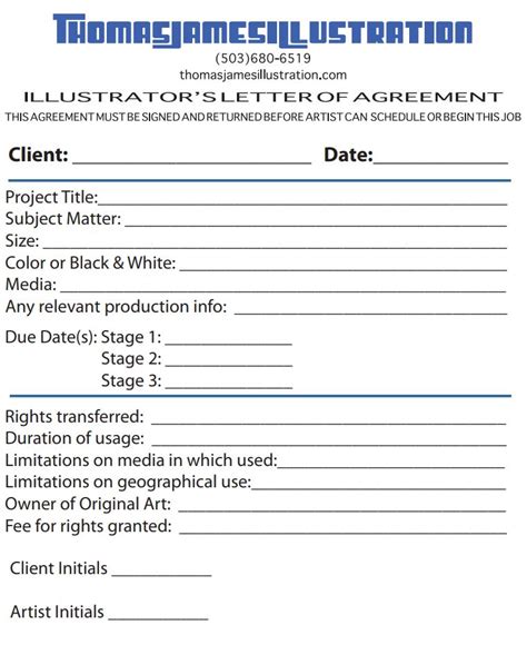 Simple Illustration Contract Template [PDF download] - Bonsai