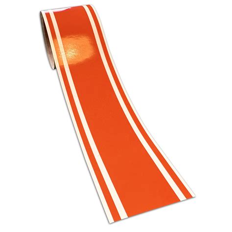 3 X72 Orange Vinyl Racing Stripes Car Boat Trailer Sticker Pinstripes