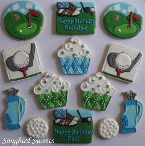 Golf Cookie Collectionbirthday Cookies Bakers Dozen Etsy Golf