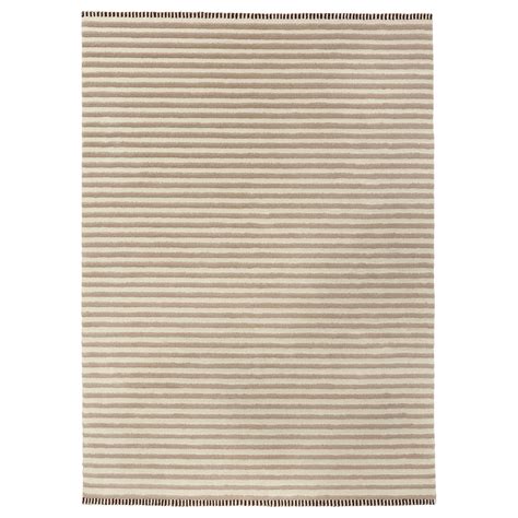 TÅGSPÅR rug, high pile, white/beige, 5'7"x7'10" - IKEA