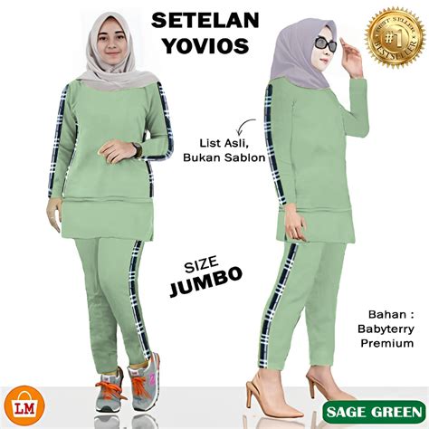 Jual LPM 18766 Setelan Pakaian Olahraga Senam Training Wanita SET