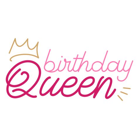 Birthday Queen Crown Quote PNG & SVG Design For T-Shirts