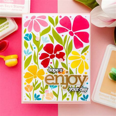 Stamptember R Blog Party Floral Whimsy Stencil Video Whimsy