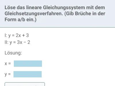 Lineare Gleichungssysteme Matheaufgaben Und Online Bungen Mathegym