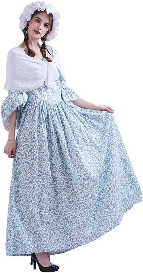 Graceart Victorian Maid Costume Pioneer Colonial Woman Dress 18