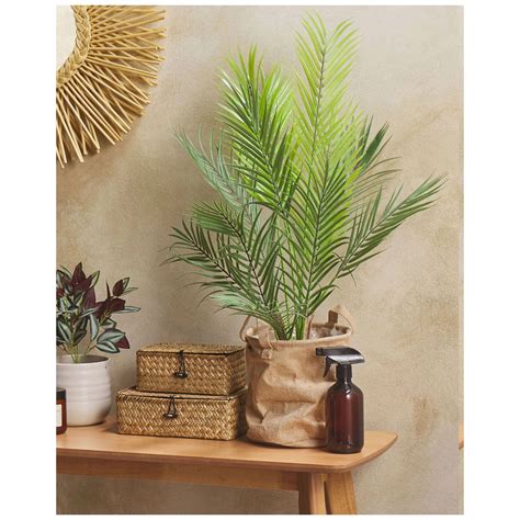 Plante artificielle Areca Palm dans pot de fleurs Ø 10 cm H 83 cm