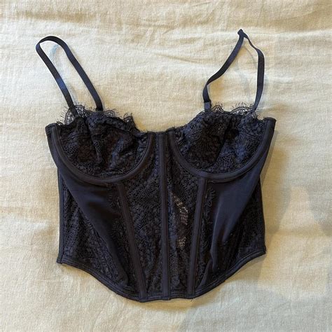 Glassons Lace Black Corset Size In Perfect Depop