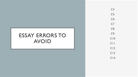 essay errors  avoid
