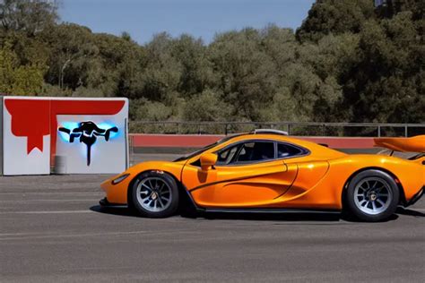 S Mclaren P Racing A Tesla Cyber Truck On The Stable Diffusion