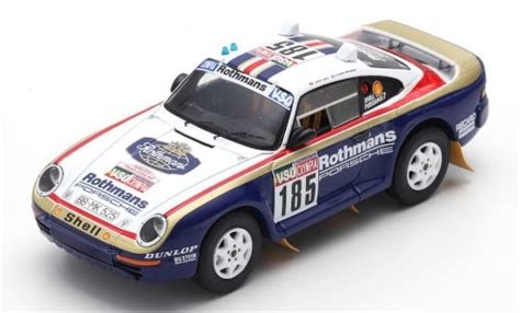 Miniature Porsche Spark No Rothmans Rallye Paris Dakar