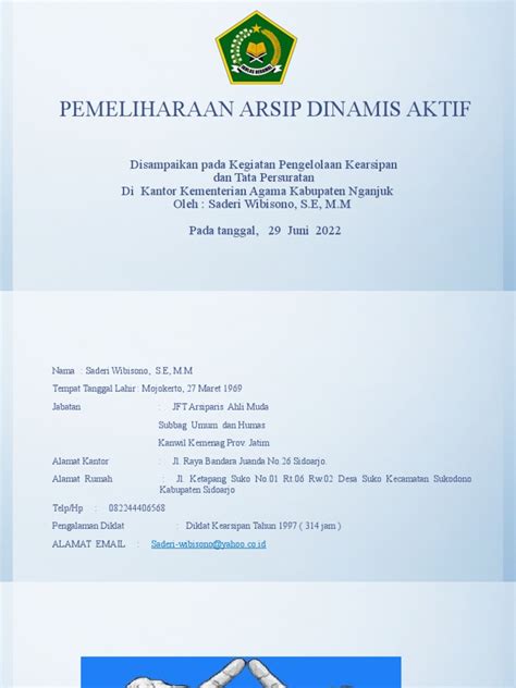 Materi Pemeliharaan Arsip Dinamis Aktif 2022 Revisi Ok Pdf