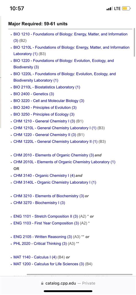 Biology major : r/CalPolyPomona