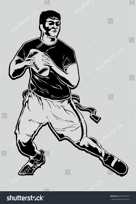 Flag Football Quarterback Stock Vector (Royalty Free) 240139975 ...