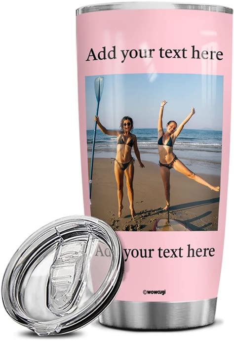 Amazon Wowcugi Personalized Picture Photo Tumbler Custom Pictures