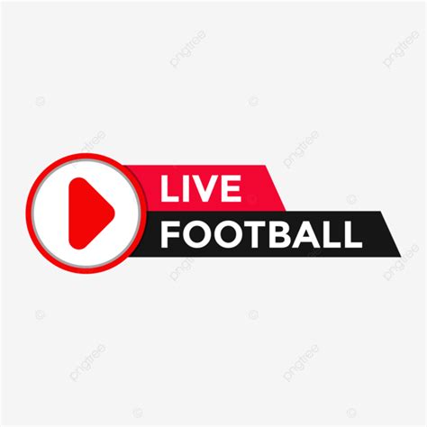 Live Football Red Play Button Live Football Button Png And Vector