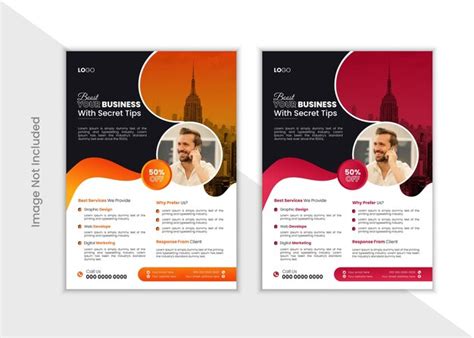 Professionelle Und Einzigartige Business Flyer Vorlage Mit Farbpaket