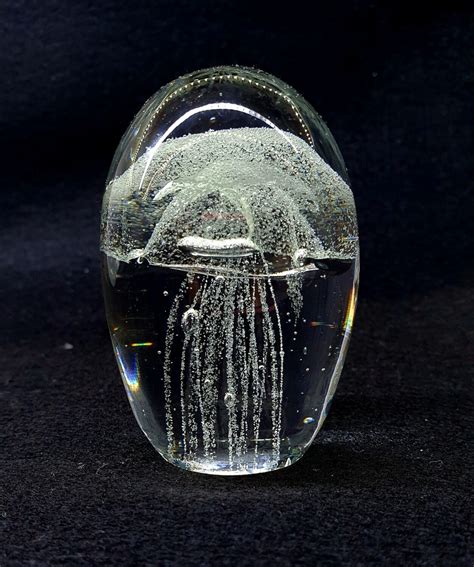 BABY Jellyfish WHITE Glow In The Dark Gift Of Glass We