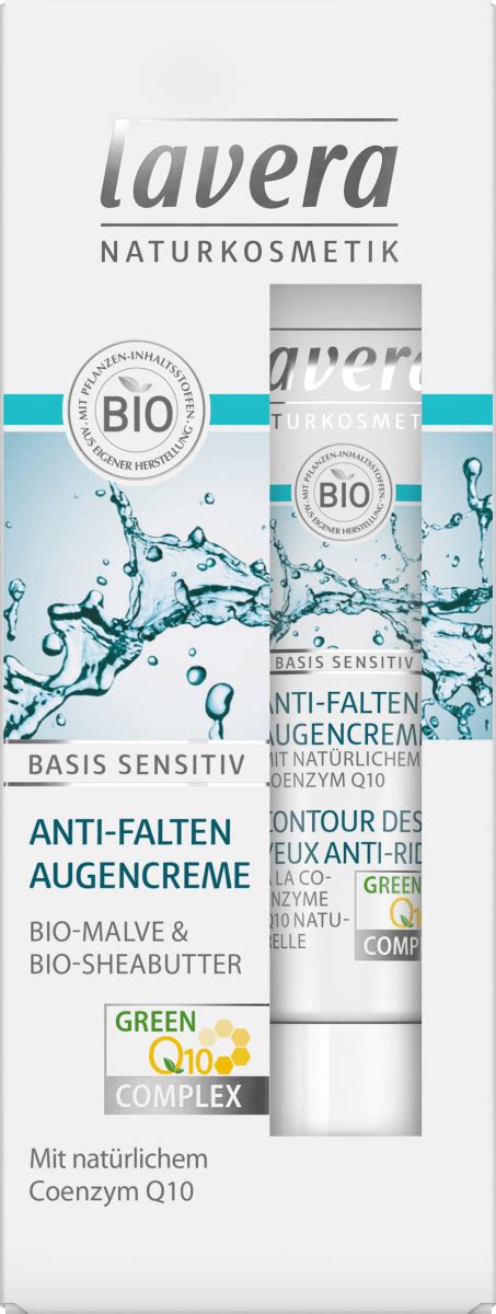 Lavera Augencreme Basis Sensitiv Anti Falten Q10 15 Ml Dauerhaft