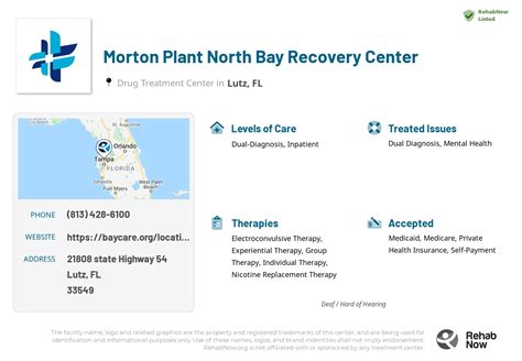 Morton Plant North Bay Recovery Center • Lutz Florida