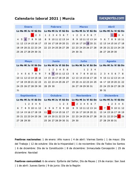 Calendario Laboral Y Escolar Murcia Estos Son Los Festivos Y Hot Sex