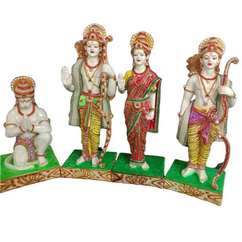 Colourful Painted Marble Ram Darbar Statue For Worship Rs 1 Set ID