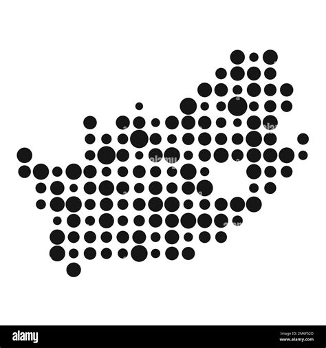 South Africa Map Silhouette Pixelated Generative Pattern Illustration