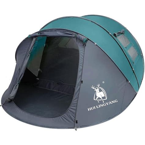 ITOPFOX 6-Person 8.5 ft. x 12.5 ft. Dark Green Easy Pop Up Tent for ...