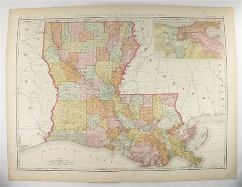 Large Louisiana Map 1897 Antique Map Louisiana Gift for | Etsy ...