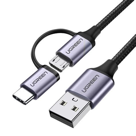 Cabo Usb A Para Usb C E Micro Usb Metro Ugreen Shopee Brasil