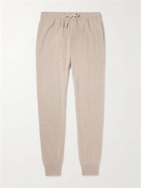 Mr P Tapered Pintucked Wool And Cashmere Blend Sweatpants For Men Mr Porter