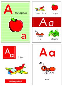 Alphabet Flash Cards - Flashcard Letter A worksheet for Preschool,Kindergarten,First Grade ...