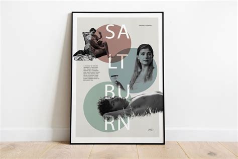 Saltburn 2023 Poster Movie Poster Minimal Film Poster Collage Art Saltburn Wall Art Emerald