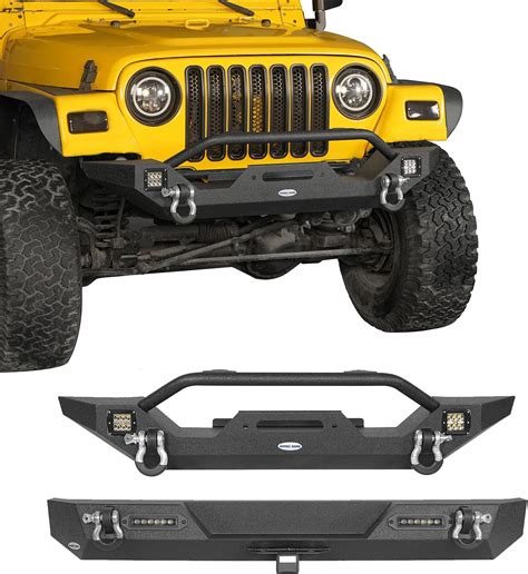 Amazon TIOYAR Front And Rear Bumper Compatible With 97 06 Jeep