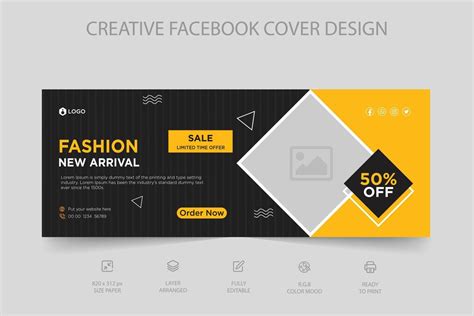 Modern Dynamic Facebook Cover And Social Media Post Web Banner Template